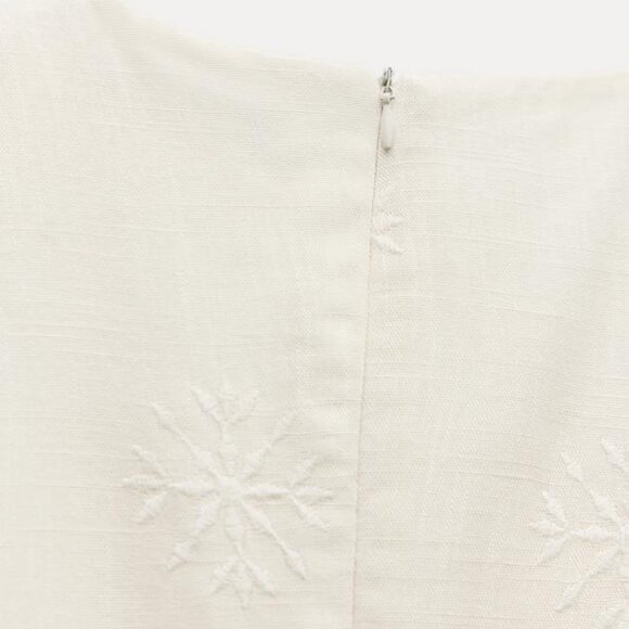 Zara EMBROIDERED MINI DRESS ZW COLLECTION M - Picture 9 of 10
